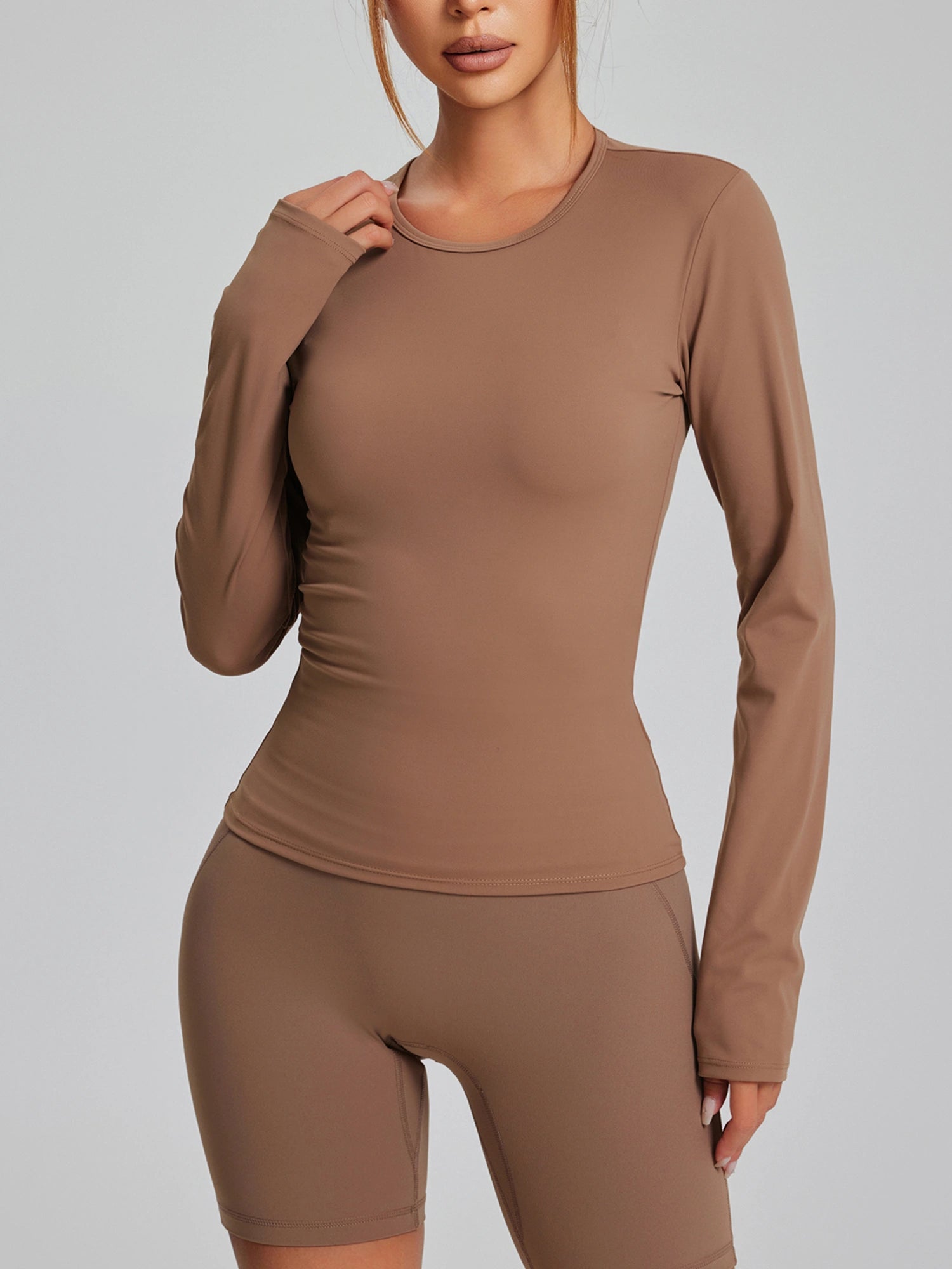 Fitness Double-sided Brushed Fabric T-Shirt for Women
