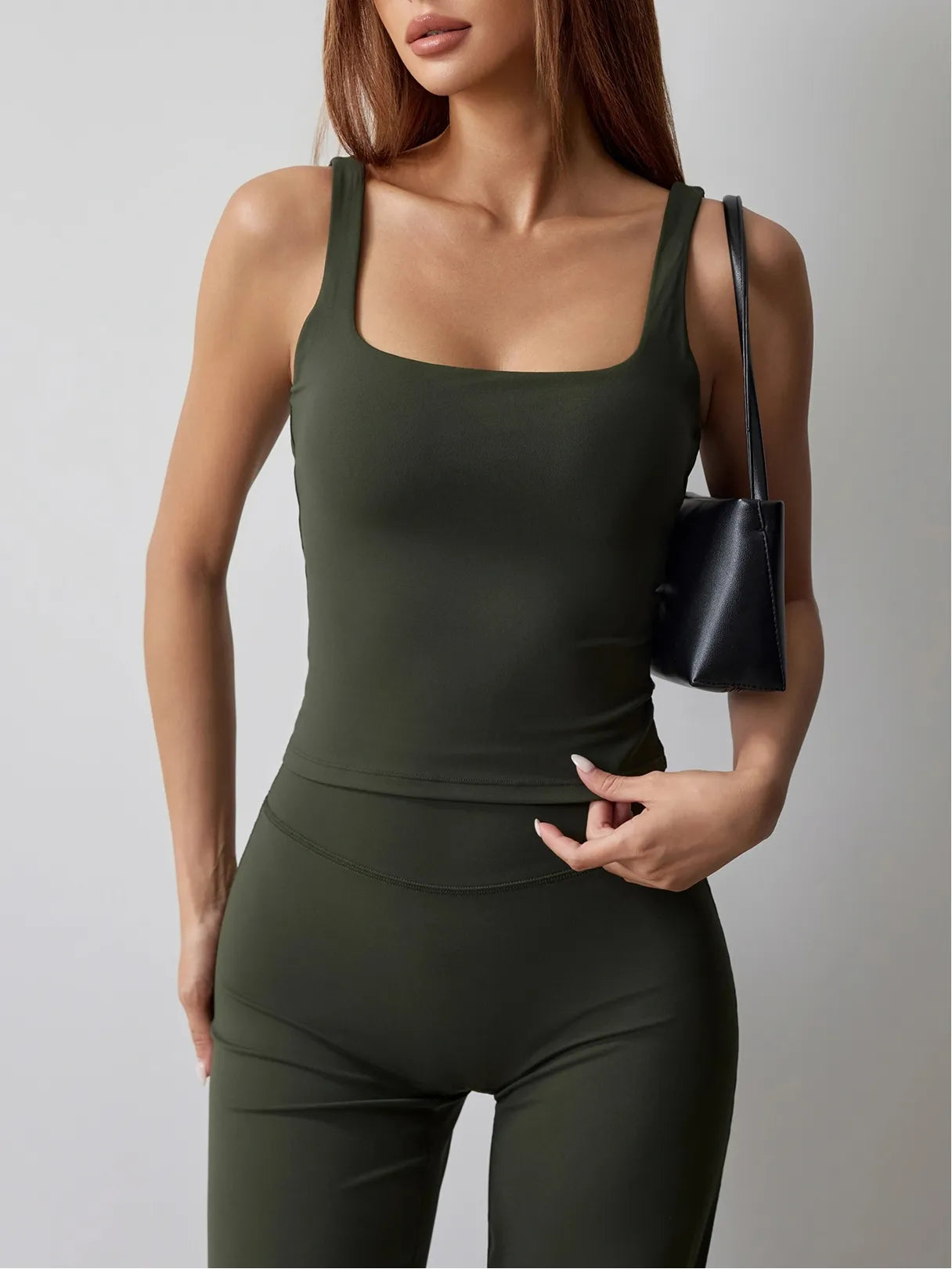 Fitness Tank and Wide-leg Pants Outfit Suit for Women