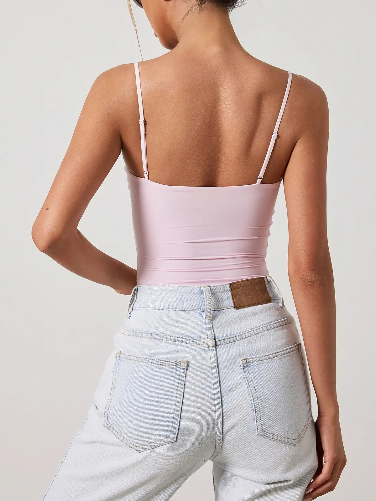 Fitness Thin Straps Tank Bodysuit for Women