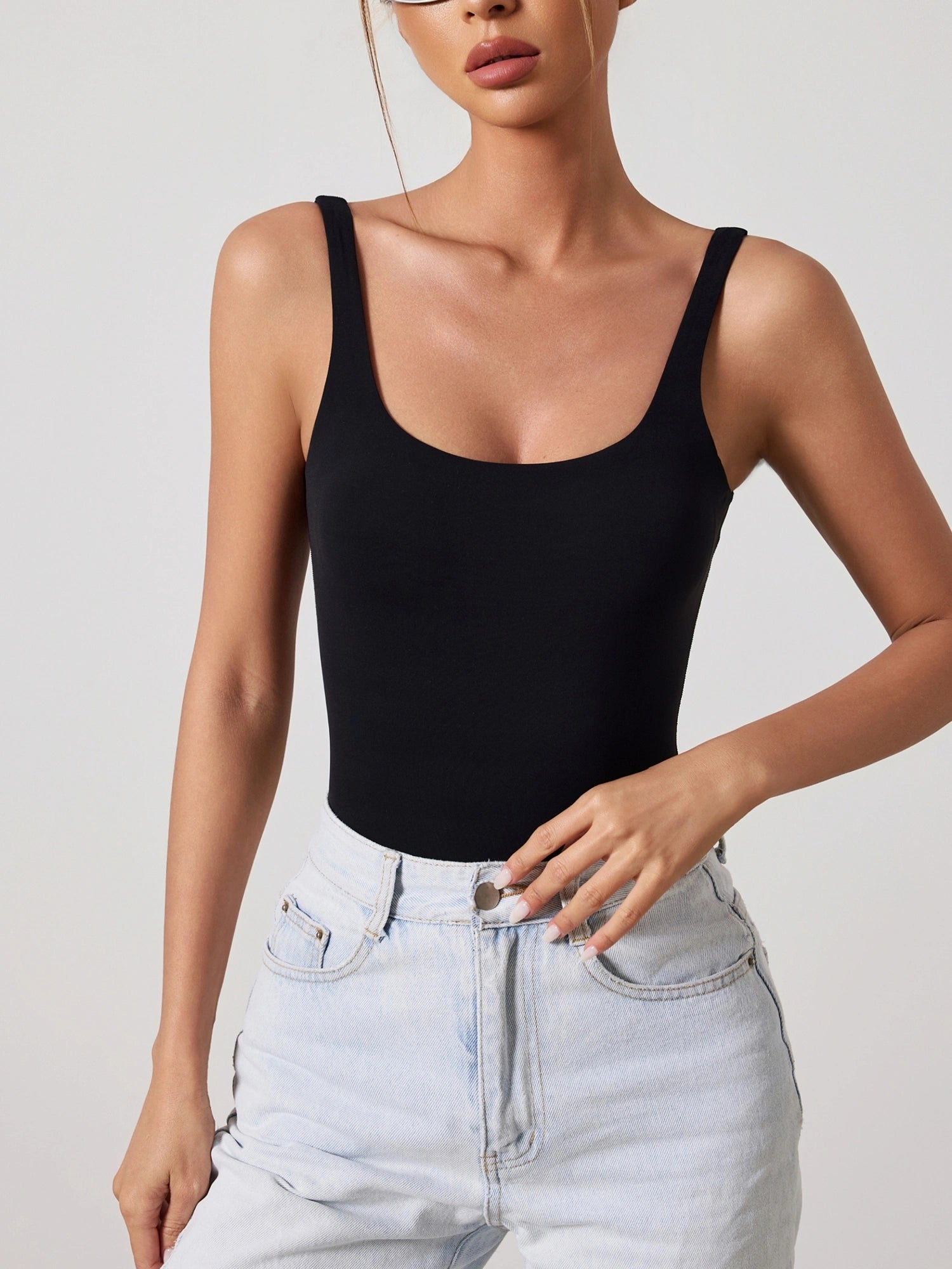 Fitness Backless Tank Bodysuit for Women