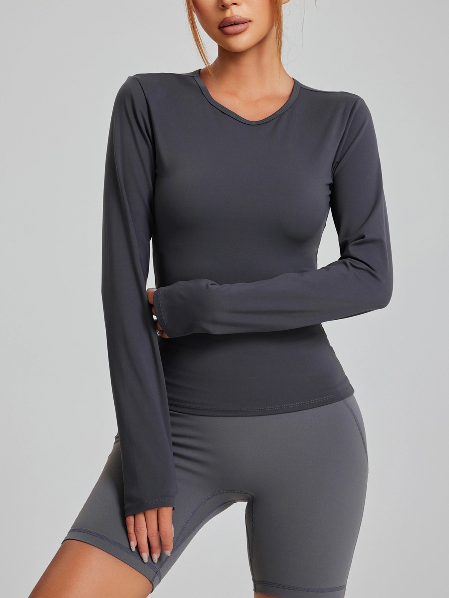 Fitness Double-sided Brushed Fabric T-Shirt for Women
