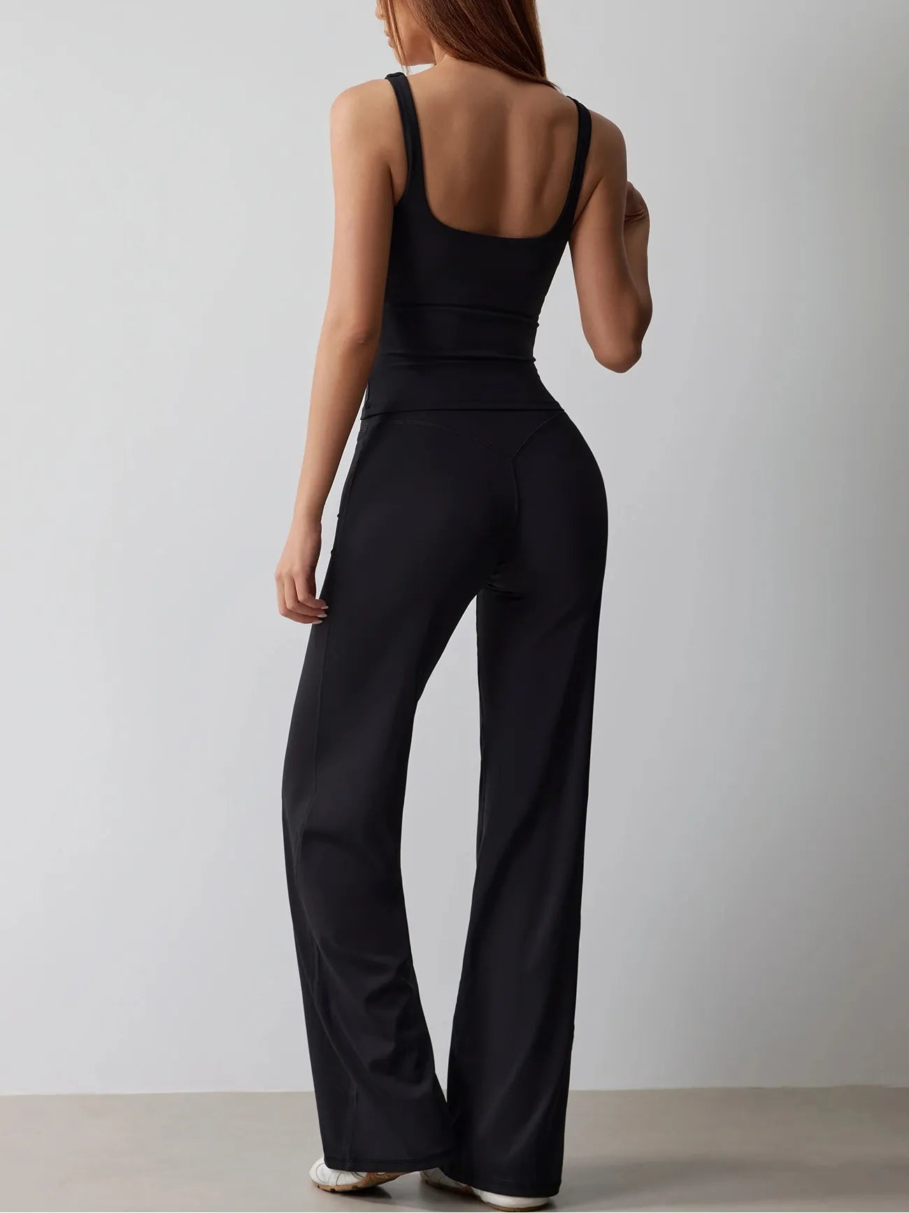 Fitness Tank and Wide-leg Pants Outfit Suit for Women