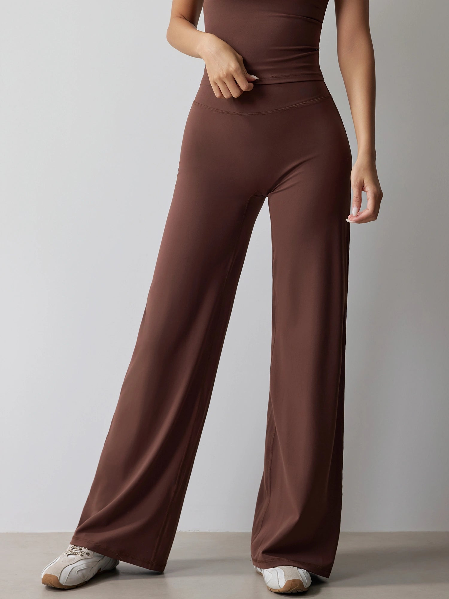 Fitness Tank and Wide-leg Pants Outfit Suit for Women