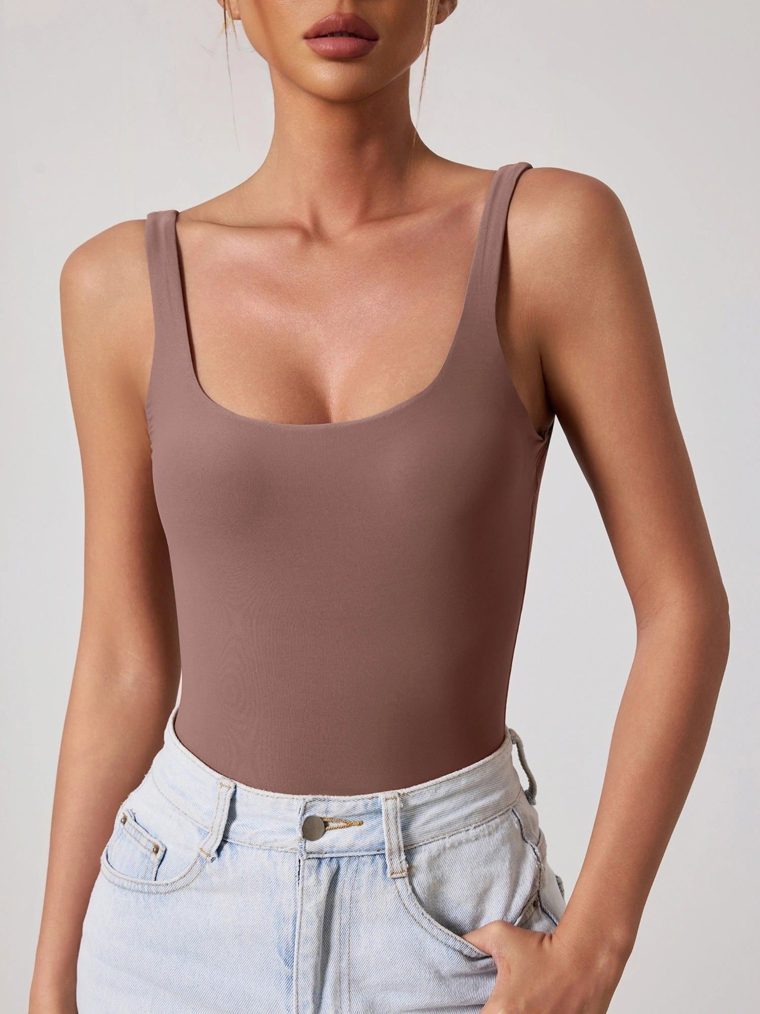 Fitness Backless Tank Bodysuit for Women
