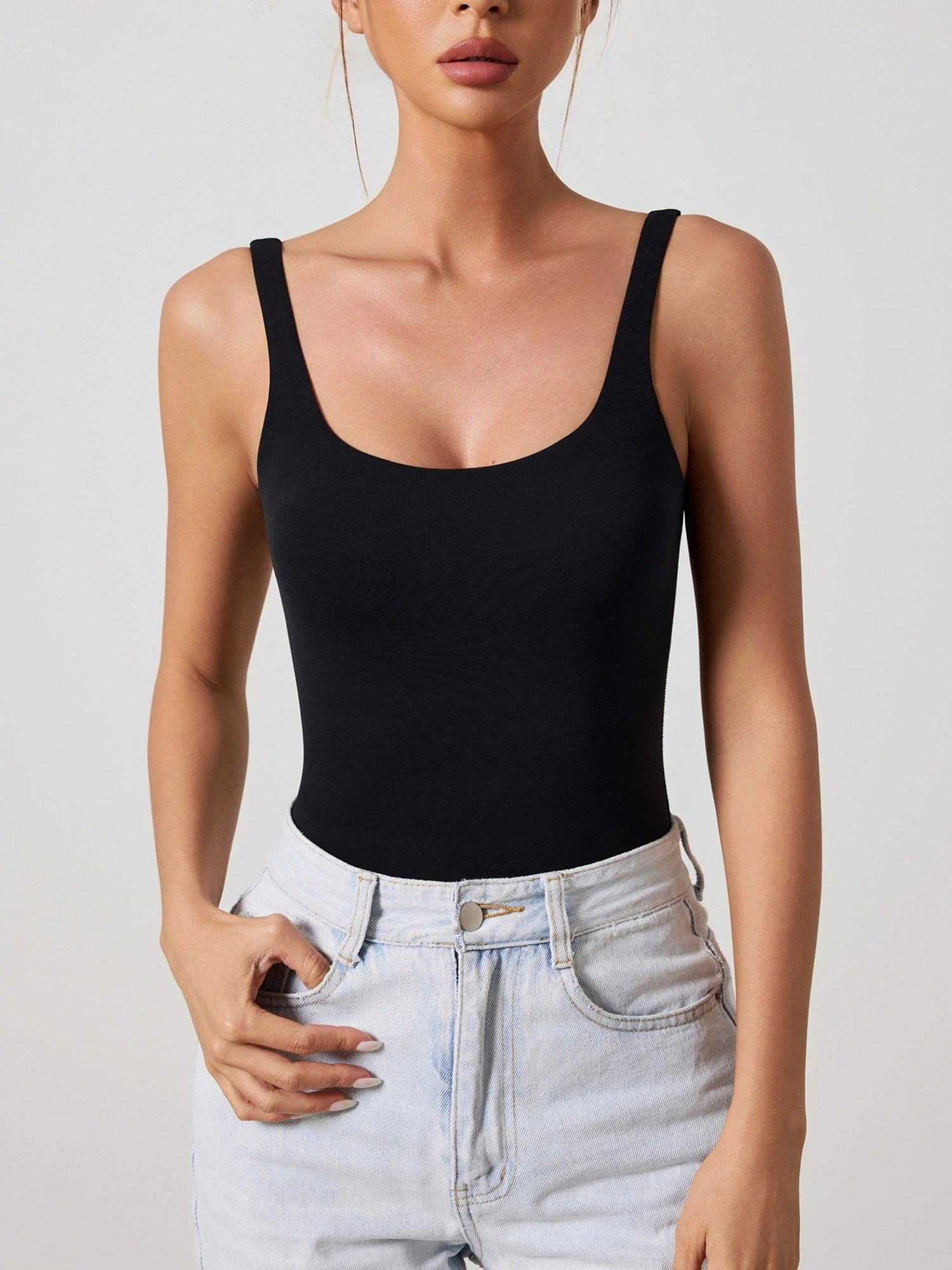 Fitness Backless Tank Bodysuit for Women