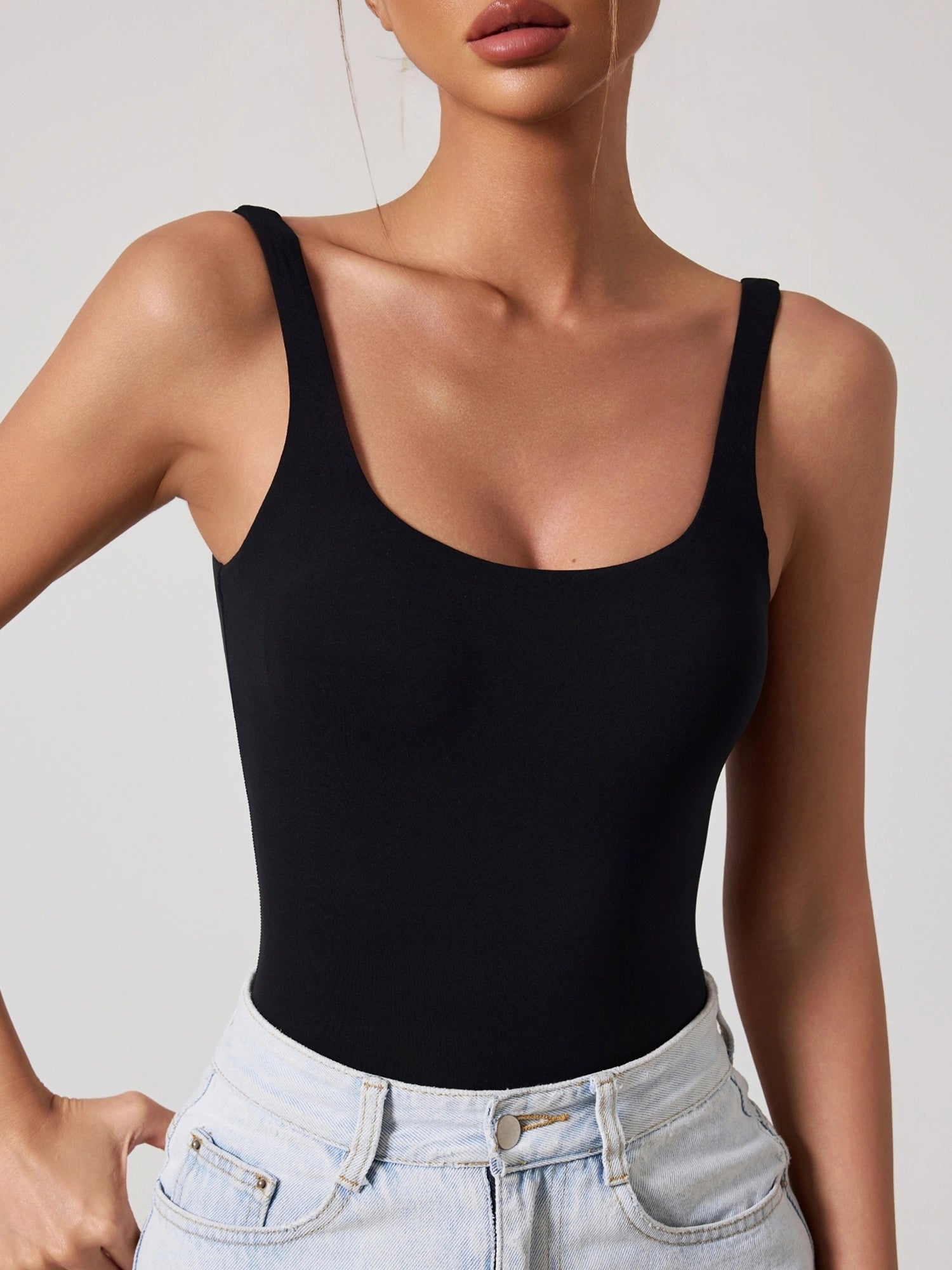 Fitness Backless Tank Bodysuit for Women