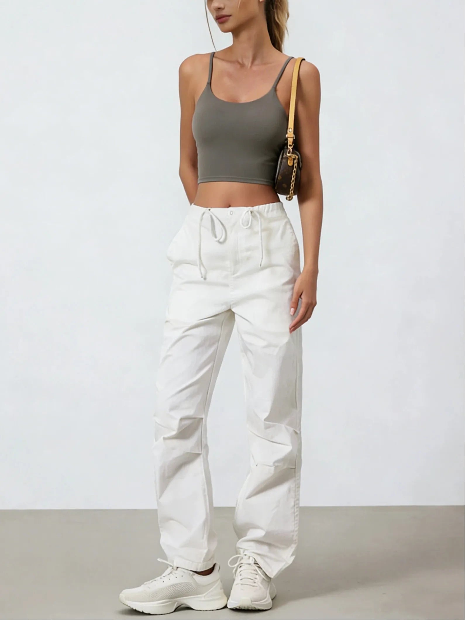 Cargo Pants for Women with Adjustable Drawstring