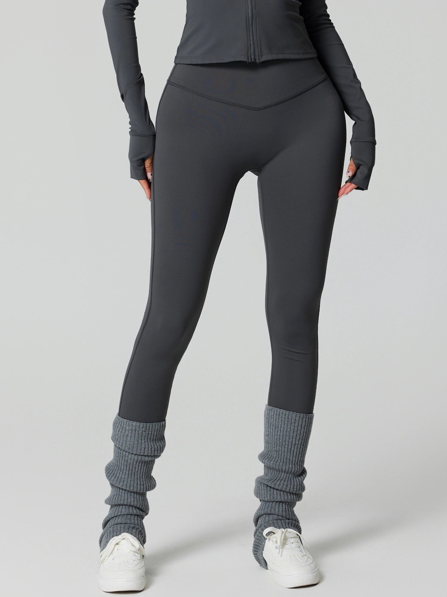 Fitness Classic Stand Collar Outfit Suit for Women