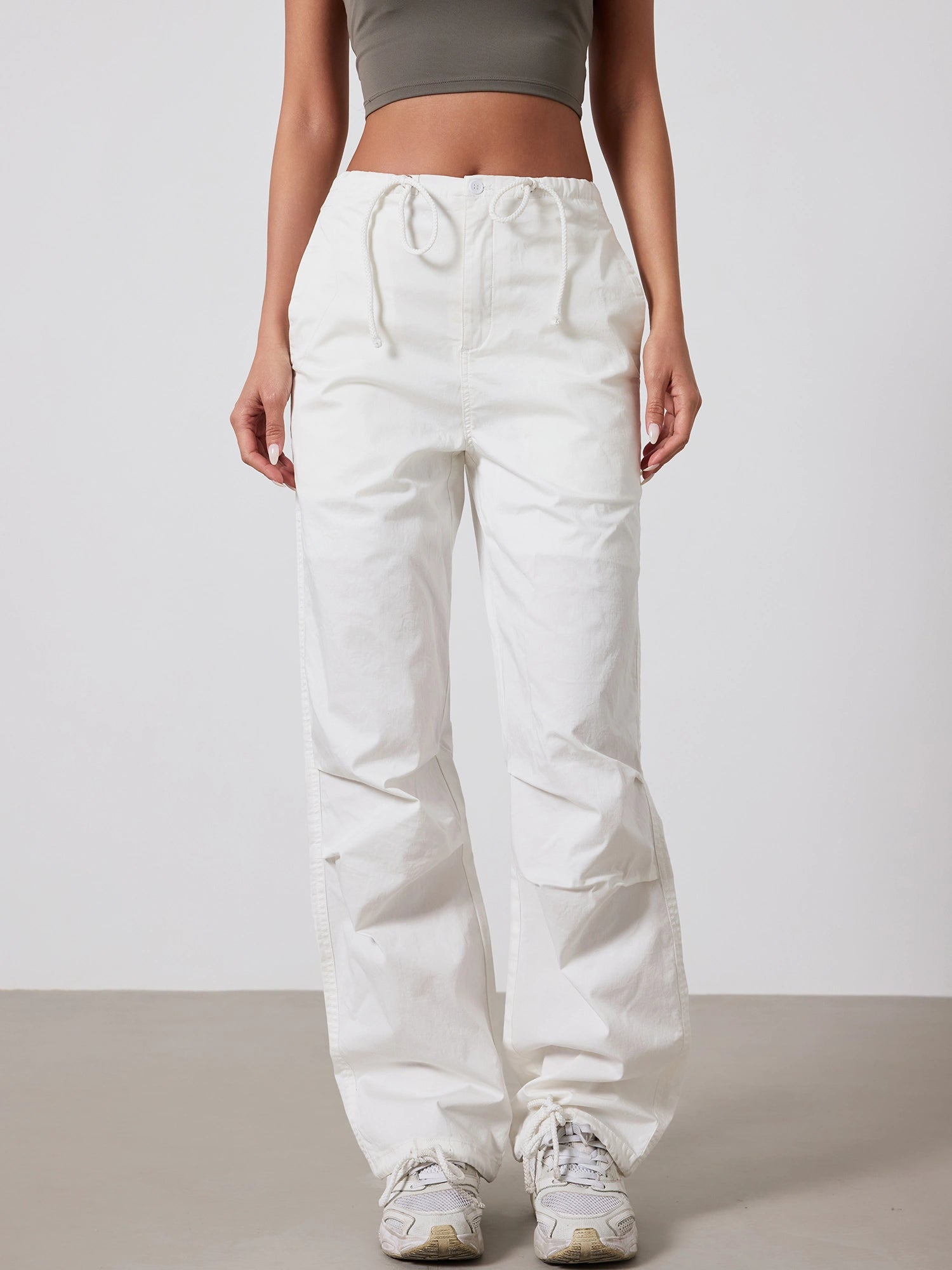 Cargo Pants for Women with Adjustable Drawstring